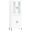 vidaXL Buffet haut Blanc 69,5x34x180 cm Bois d'ingénierie
