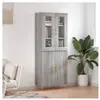 vidaXL Buffet haut Sonoma gris 69,5x34x180 cm Bois d'ingénierie