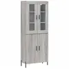 vidaXL Buffet haut Sonoma gris 69,5x34x180 cm Bois d'ingénierie