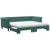vidaXL Lit de jour avec gigogne et matelas vert foncé 90x200cm velours