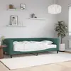 vidaXL Lit de jour avec matelas vert foncé 100x200 cm velours