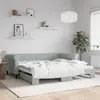vidaXL Lit de jour avec gigogne sans matelas gris clair 100x200 cm