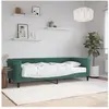 vidaXL Lit de jour avec matelas vert foncé 80x200 cm velours