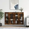 vidaXL Vidaxl Armoires Murales 2 Pcs Chêne Fumé Bois D'ingénierie