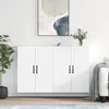 vidaXL Armoires murales 2 pcs blanc bois d'ingénierie