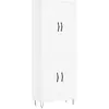 vidaXL Buffet haut Blanc 69,5x34x180 cm Bois d'ingénierie