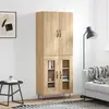 vidaXL Buffet haut Chêne sonoma 69,5x34x180 cm Bois d'ingénierie