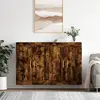 vidaXL Armoires murales 2 pcs chêne fumé bois d'ingénierie