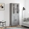 vidaXL Buffet haut Sonoma gris 69,5x34x180 cm Bois d'ingénierie