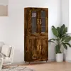 vidaXL Vidaxl Buffet Haut Chêne Fumé 69,5x34x180 Cm Bois D'ingénierie