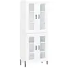 vidaXL Buffet haut Blanc 69,5x34x180 cm Bois d'ingénierie