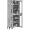 vidaXL Buffet haut Gris béton 69,5x34x180 cm Bois d'ingénierie