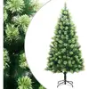 vidaXL Sapin de Noël artificiel à charnières avec support 240 cm