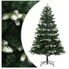 vidaXL Sapin de Noël artificiel à charnières avec neige floquée 180 cm