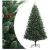vidaXL Sapin de Noël artificiel à charnières avec baies rouges 150 cm