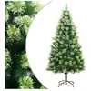 vidaXL Sapin de Noël artificiel à charnières avec support 180 cm