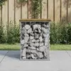 vidaXL Banc de jardin design gabion 33x31x42 cm bois de pin imprégné