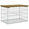 vidaXL Banc de jardin design gabion 63x44x42 cm bois de pin imprégné