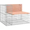 vidaXL Banc jardin design gabion 92x71x65,5 cm bois massif de douglas