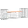 vidaXL Banc de jardin design gabion 183x41x60,5 cm bois massif douglas