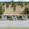 vidaXL Banc de jardin design de gabion 203x44x42 cm bois massif de pin