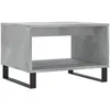 vidaXL Table basse gris béton 60x50x40 cm bois d'ingénierie