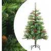 vidaXL Sapin de Noël artificiel avec pommes de pin et baies 150 cm
