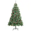 vidaXL Sapin de Noël artificiel avec pommes de pin et baies 240 cm