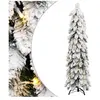 vidaXL Sapin de Noël artificiel pré-éclairé avec 80 LED/neige floquée