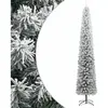 vidaXL Sapin de Noël mince avec support et flocon de neige 270 cm PVC