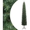 vidaXL Sapin de Noël mince avec support 210 cm PVC