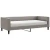 vidaXL Lit de jour avec matelas taupe 90x200 cm tissu