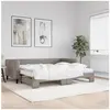 Lit de jour avec gigogne et matelas taupe 90x200 cm tissu vidaXL
