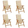vidaXL Chaises de jardin inclinables et coussins lot de 6 bois teck