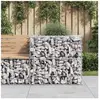 vidaXL Panier de gabions argenté 70x70x65 cm fer galvanisé