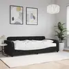 vidaXL Lit de jour avec matelas noir 90x190 cm velours