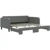 vidaXL Vidaxl Lit De Jour Avec Lit Gigogne Gris Foncé 90x190 Cm Tissu