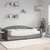vidaXL Lit de jour avec matelas taupe 100x200 cm tissu