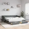 vidaXL Lit de jour avec gigogne et tiroirs sans matelas 90x190 cm