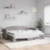 vidaXL Lit de jour avec gigogne sans matelas taupe 80x200 cm