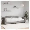 vidaXL Lit de jour avec matelas taupe 90x200 cm tissu