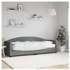 vidaXL Lit de jour avec matelas gris foncé 80x200 cm tissu