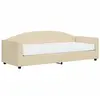 vidaXL Lit de jour avec matelas crème 100x200 cm tissu
