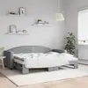 vidaXL Lit de jour avec lit gigogne gris clair 80x200 cm tissu 3197183