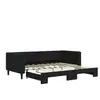 vidaXL Lit de jour avec lit gigogne noir 90x190 cm velours
