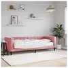 vidaXL Lit de jour avec matelas rose 80x200 cm velours