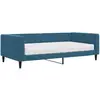 vidaXL Lit de jour avec matelas bleu 100x200 cm velours