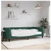 vidaXL Lit de jour avec matelas vert foncé 100x200 cm velours