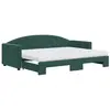 vidaXL Lit de jour avec gigogne et matelas vert foncé 80x200cm velours