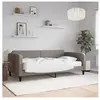 vidaXL Vidaxl Lit De Jour Avec Matelas Taupe 100x200 Cm Tissu